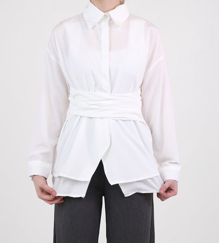 Tie waist shirt