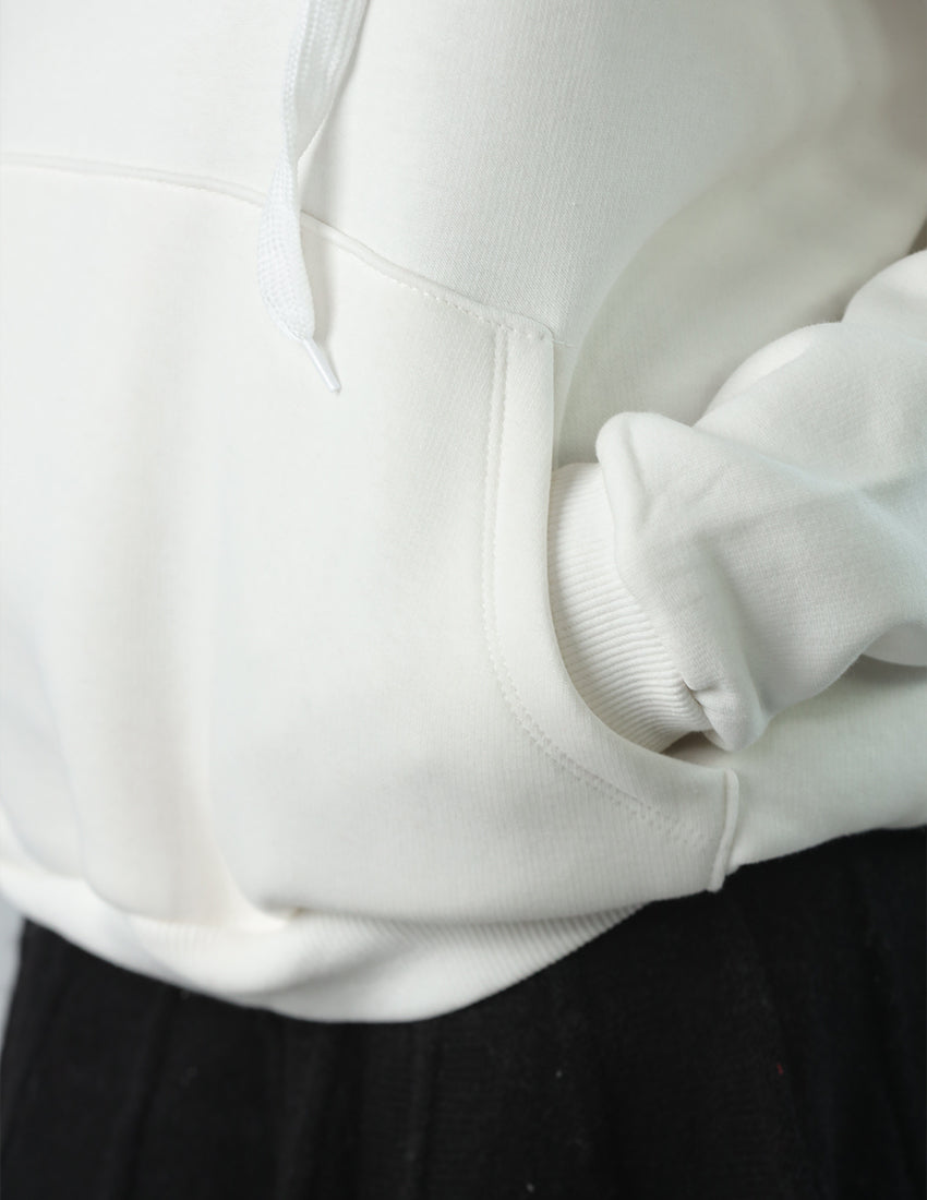 هودي مطبوع مع جيوب الكنغر ورباط