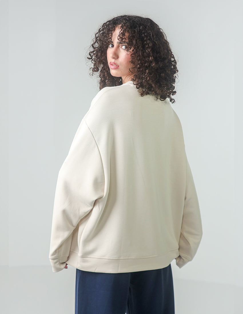 سترة سادة كبيرة الحجم