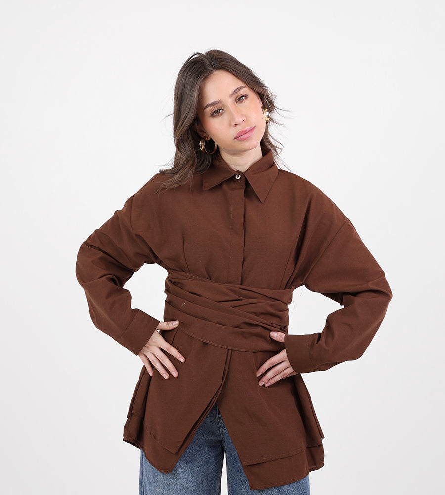 Tie waist shirt