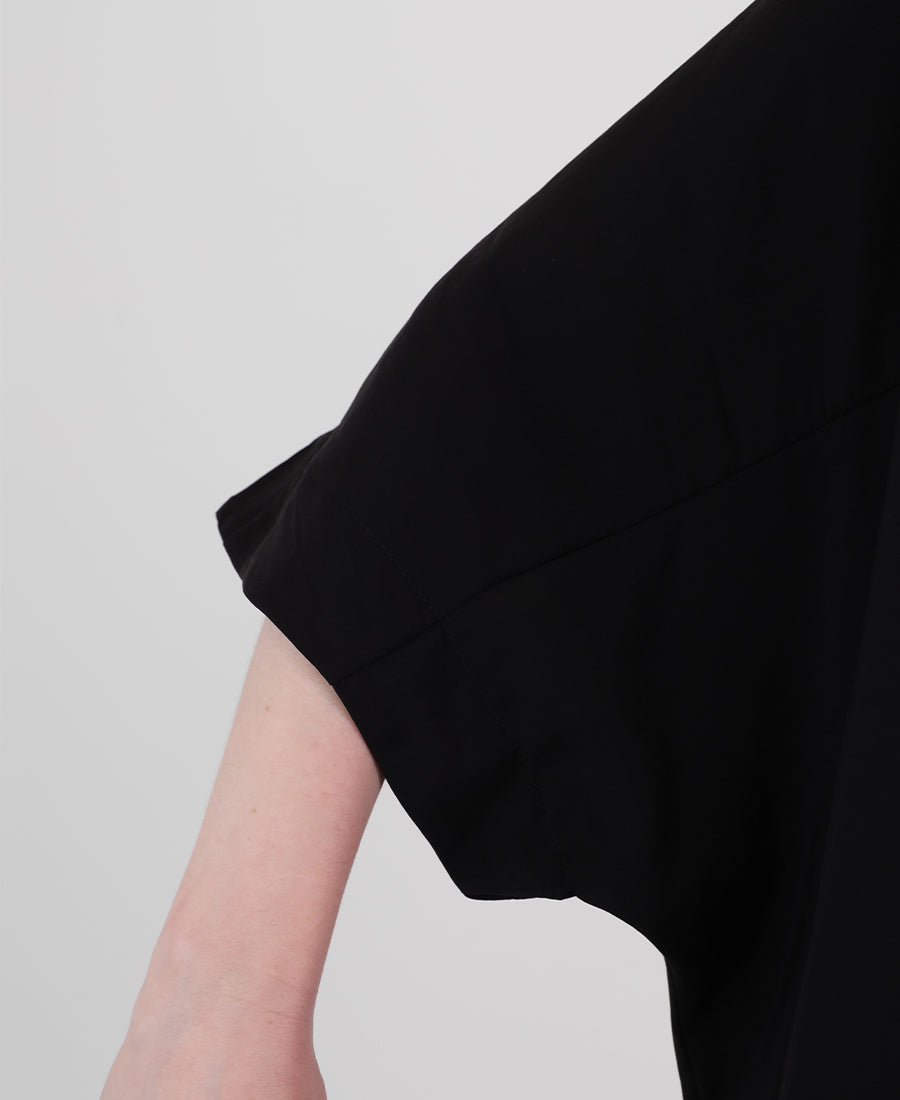 Black collared blouse