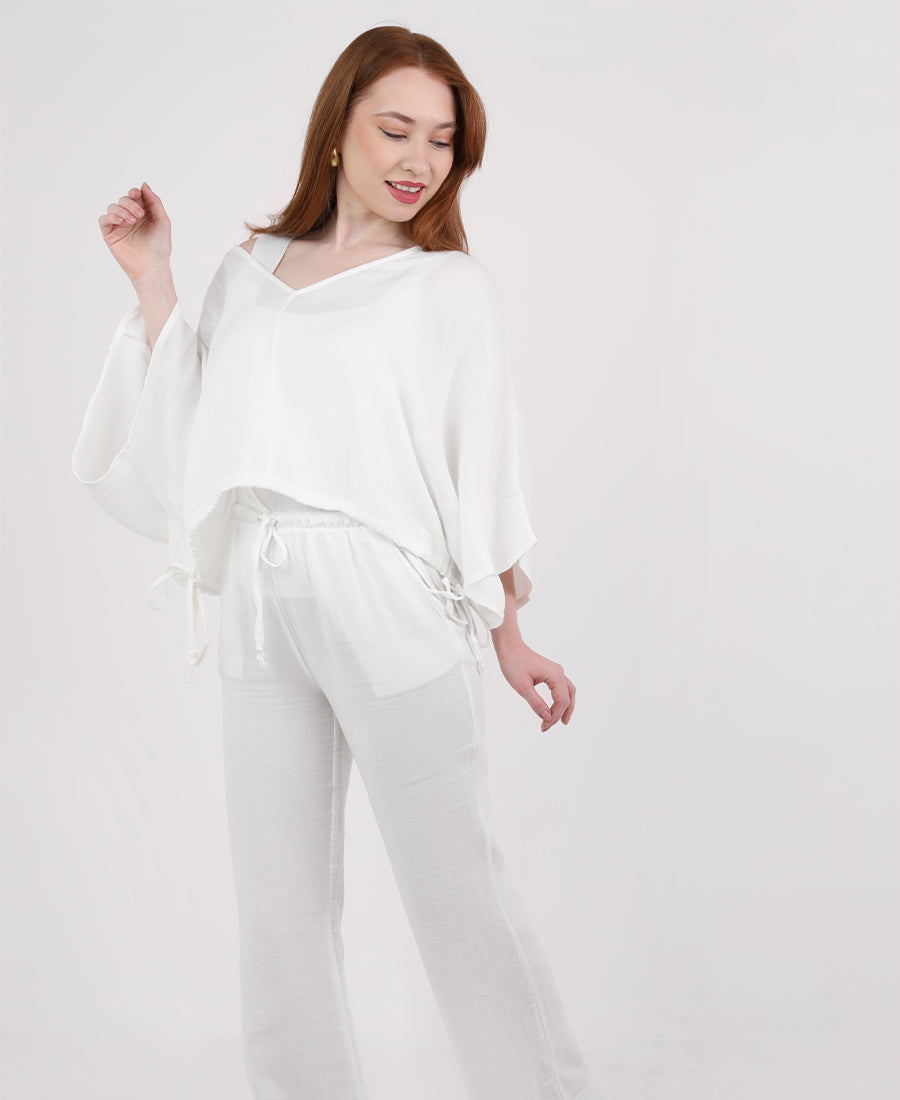 White batwing blouse