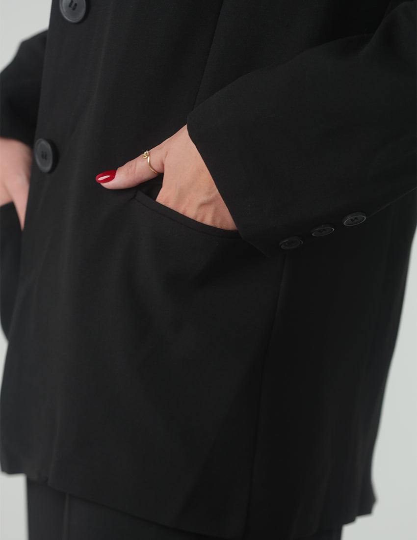 Oversized black blazer