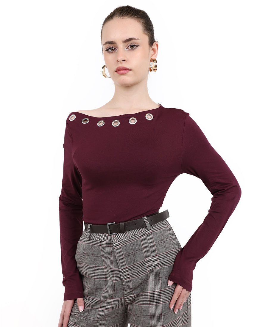 Fitted long sleeve Top