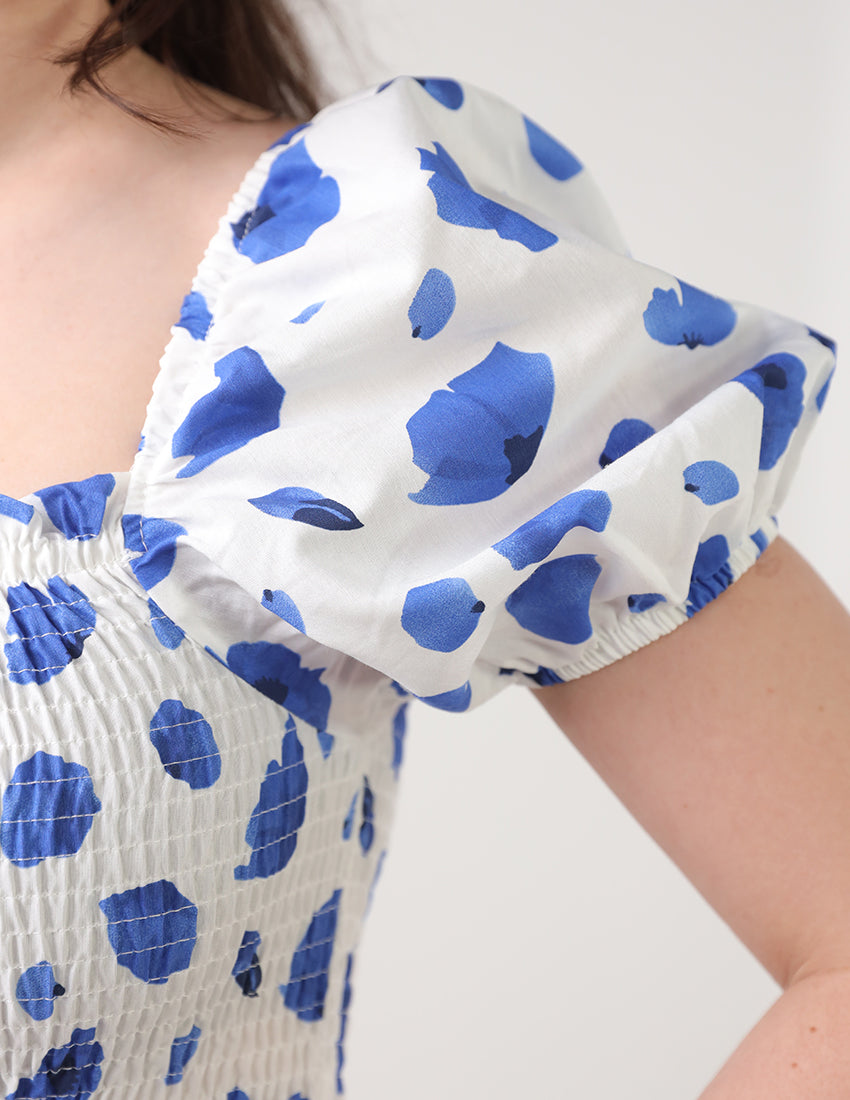Printed white Dress