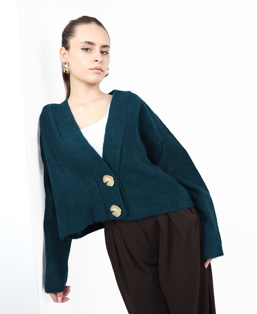 Oversized knit cardigan