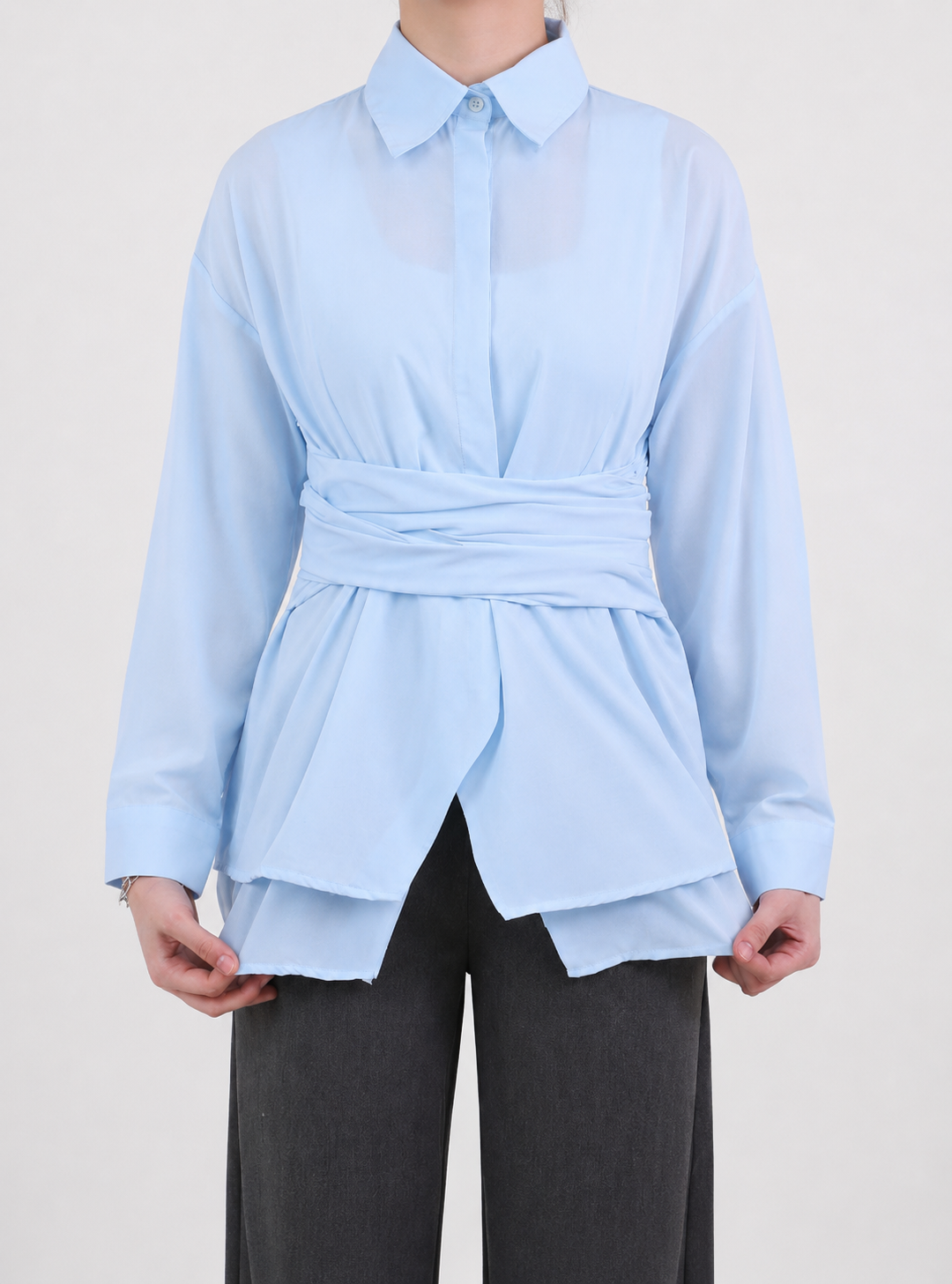 Tie waist shirt