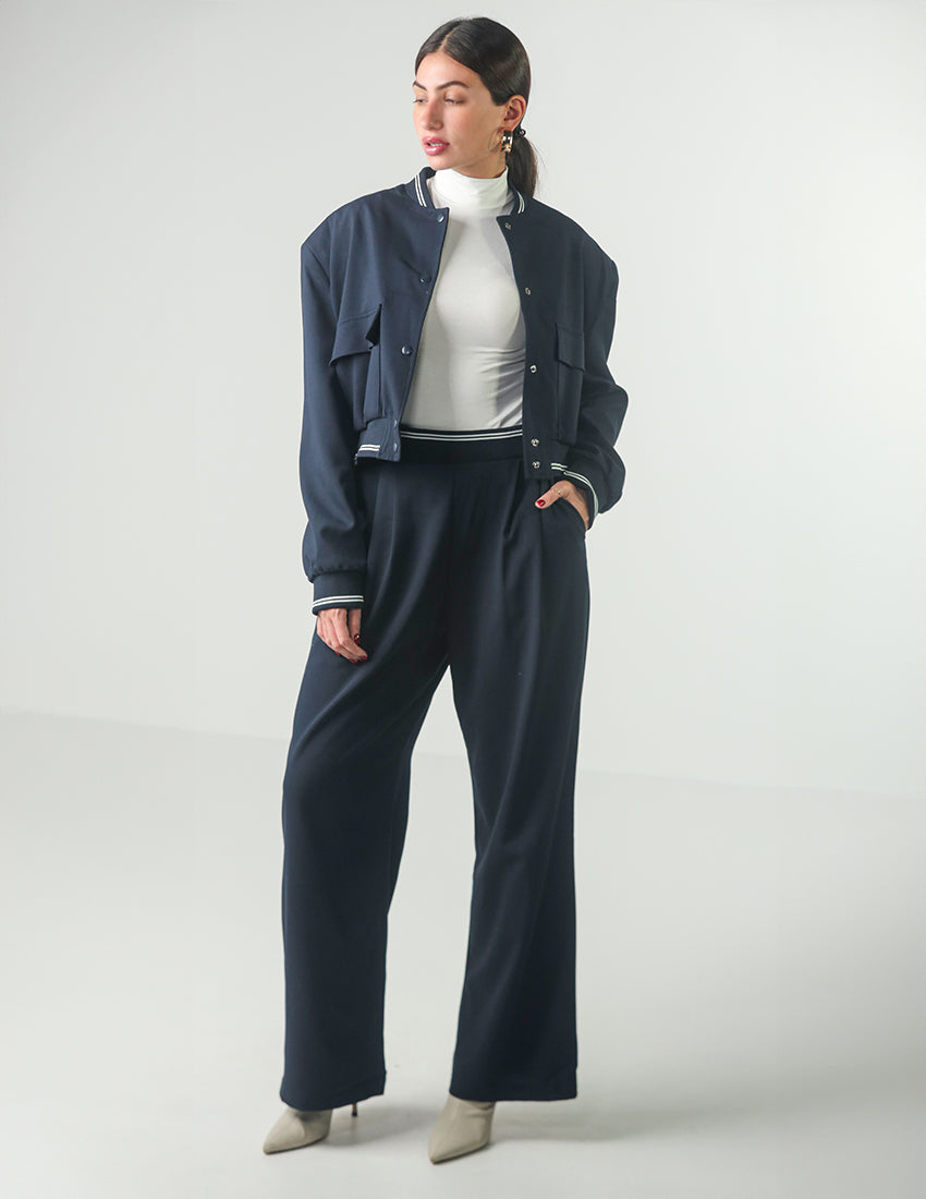 Navy jacket and trousers set