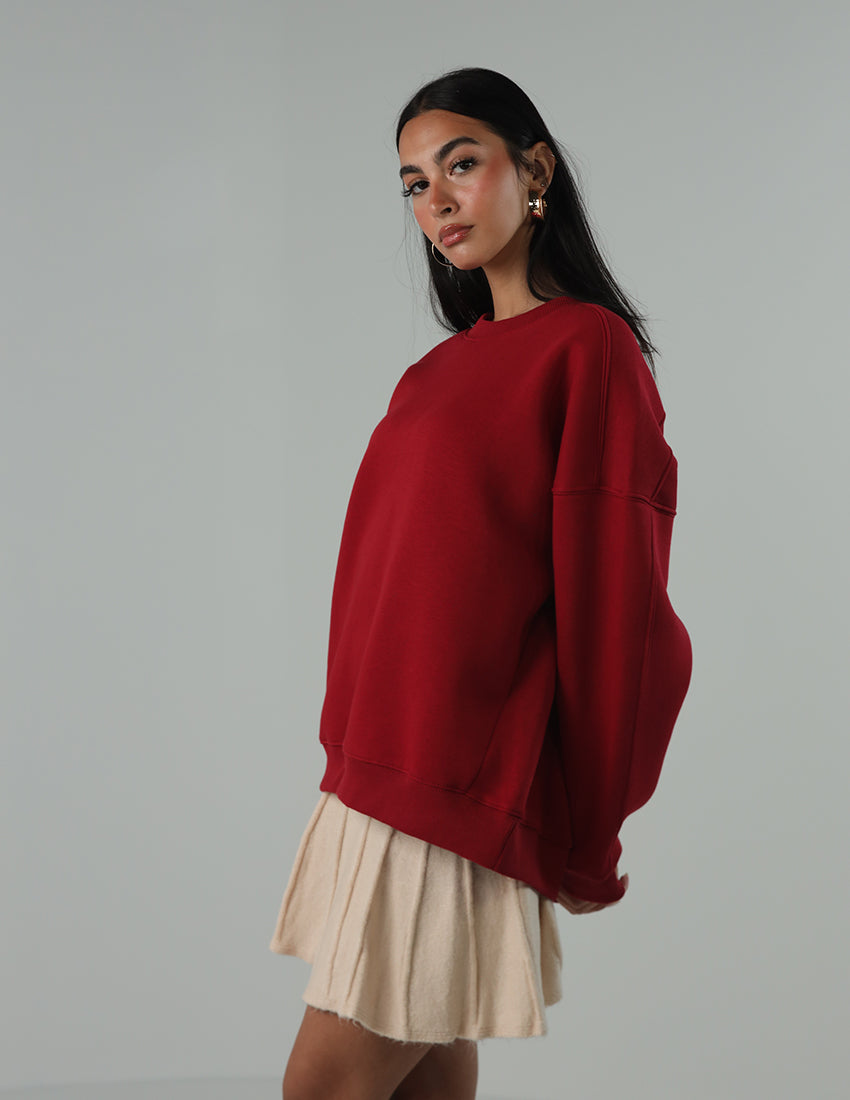 سترة قطنية بياقة دائرية