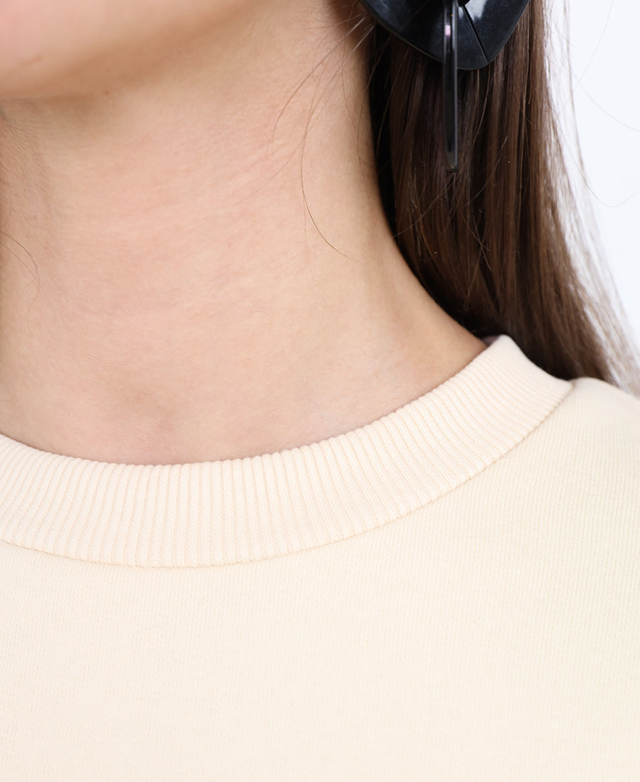 Oversized beige sweater "The lovers"