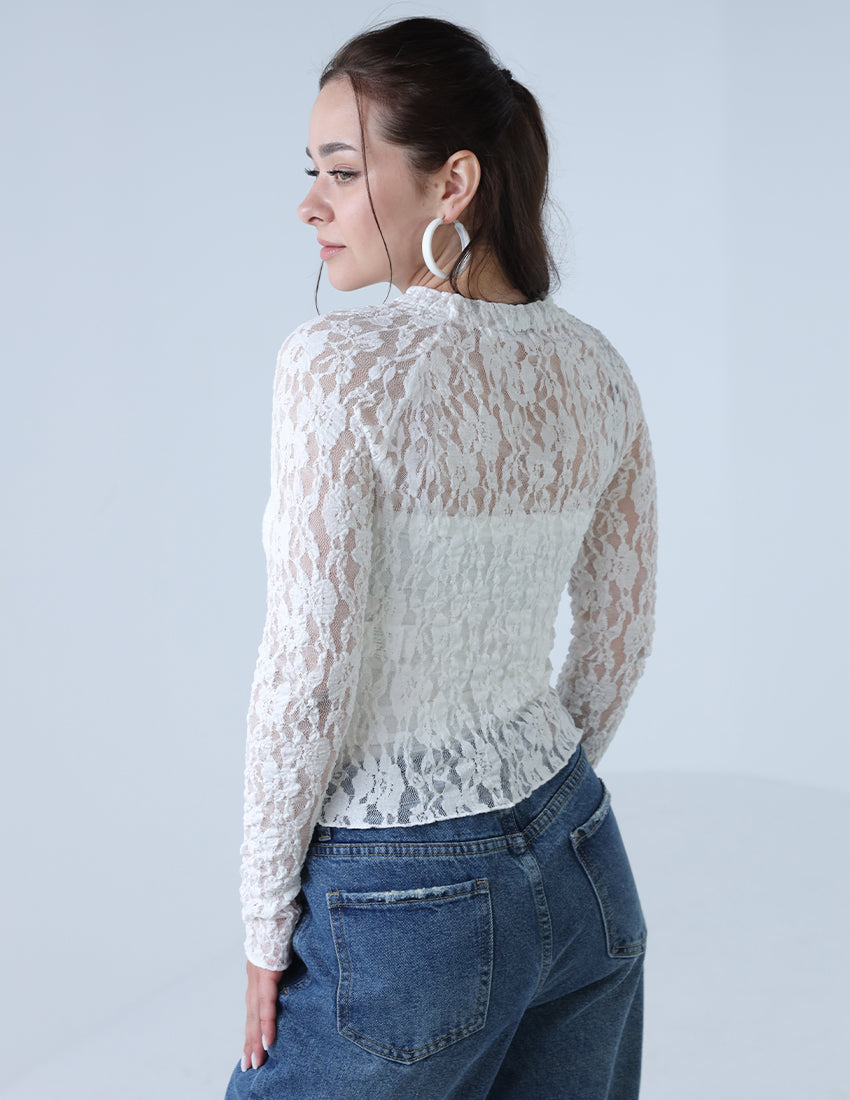 white long sleeves Top