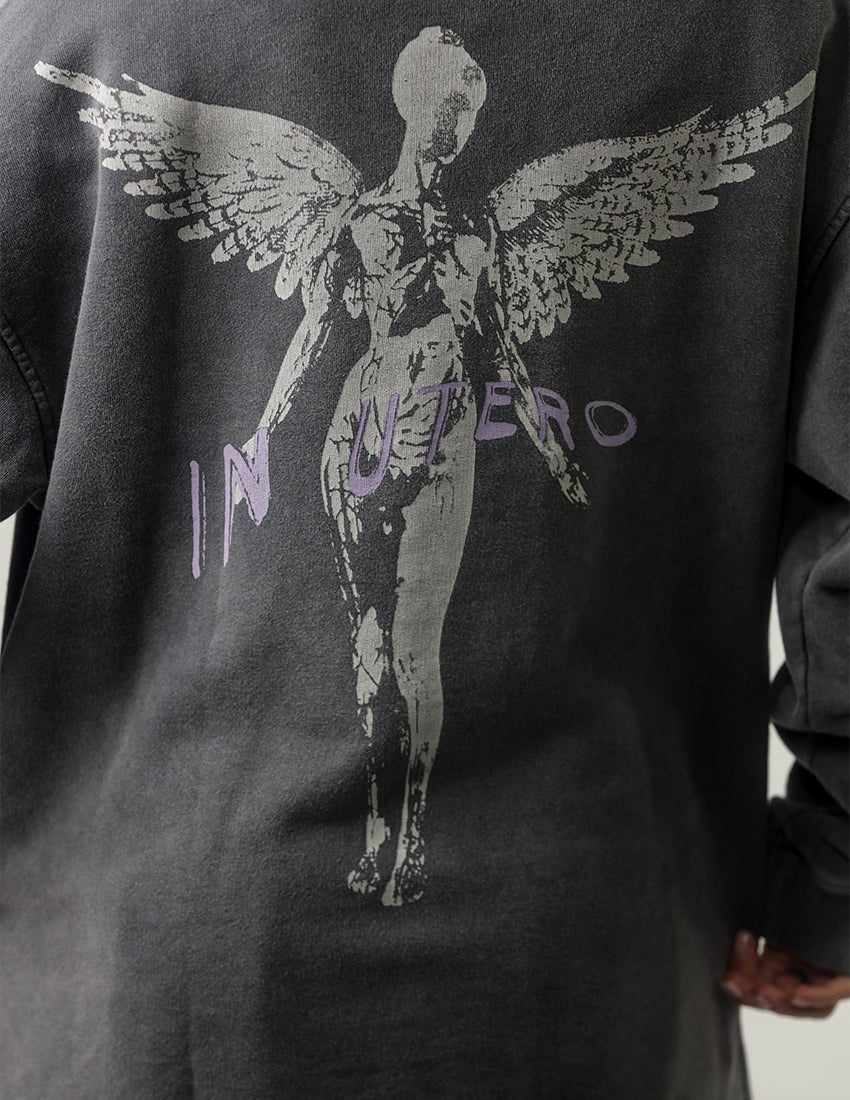 سترة رمادية مطبوعة