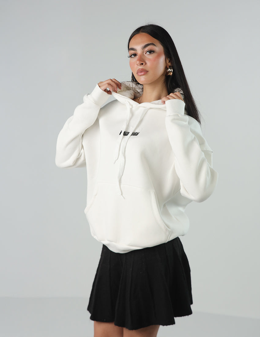 Printed Hoodie with Kangaroo Pockets and Drawstring