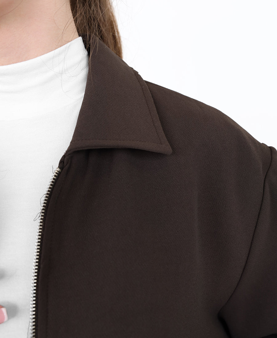 Cropped bomber jacket