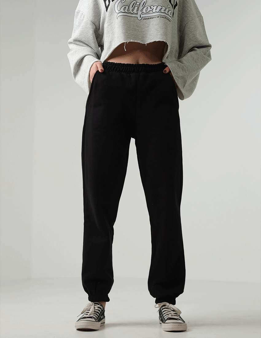 Cotton Sweatpants in Grey and Black