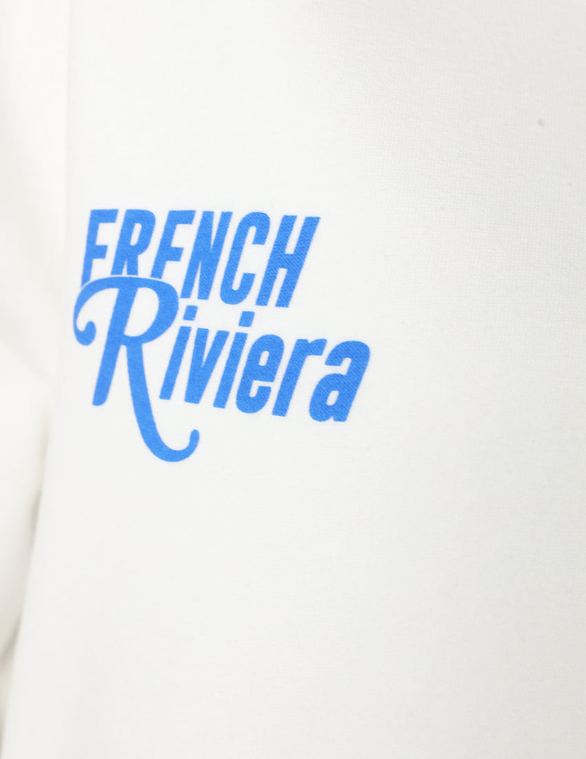 سترة بيضاء مطبوعة