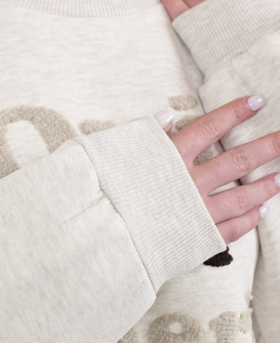 Melange beige "Oui, mon cheri" blouse