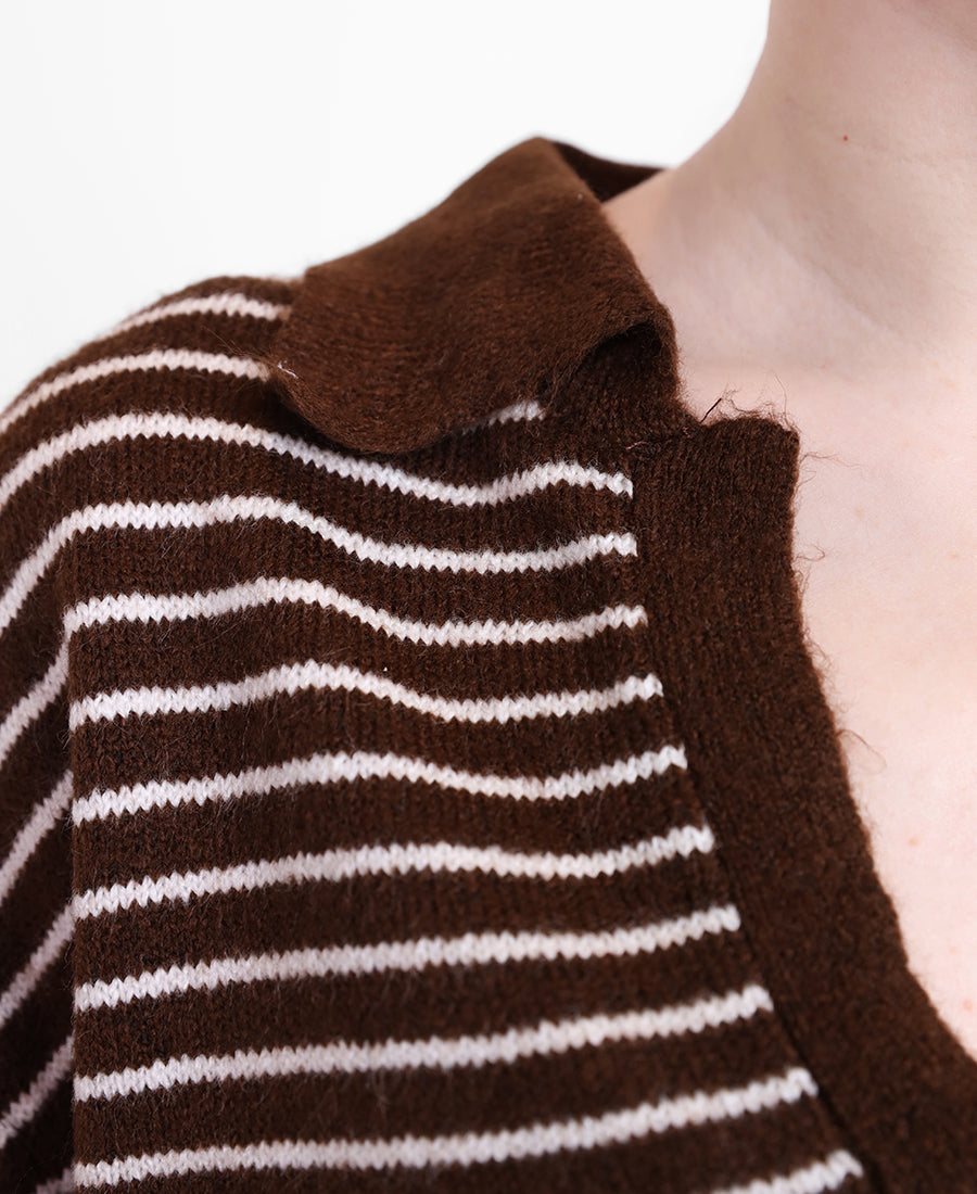 Striped knit sweater