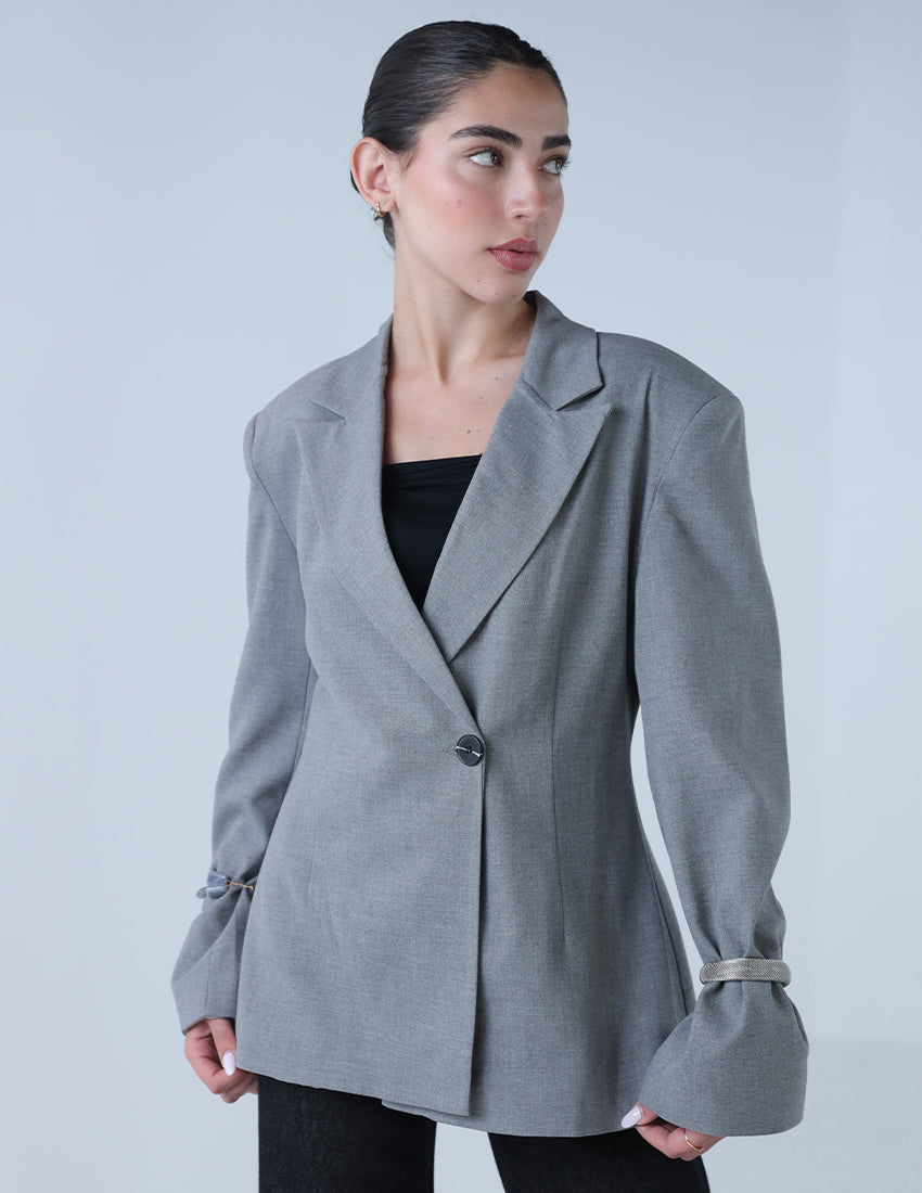 Oversized Single button blazer