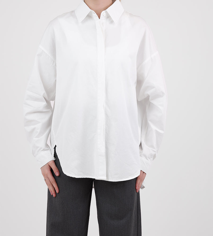 Oversized button-down shirt