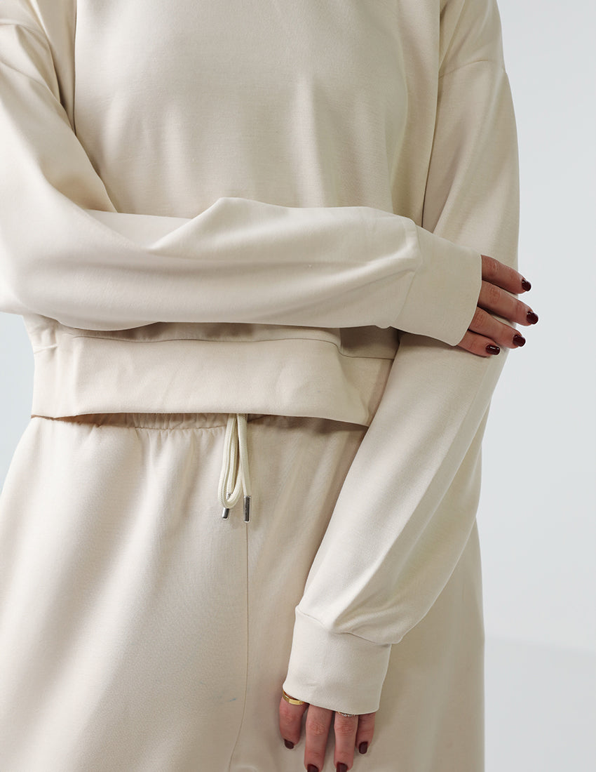 Cropped oversized blouse