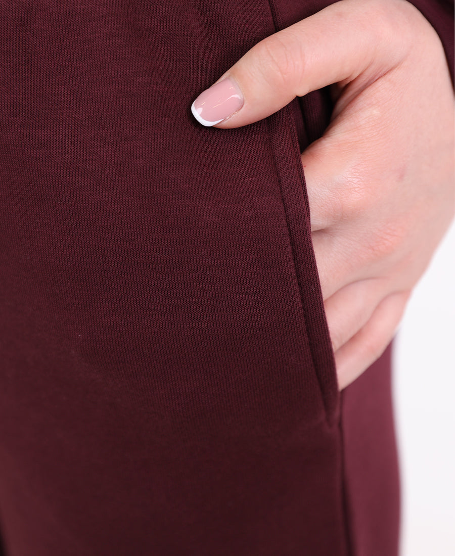 Sweatpants straight cut waist tie