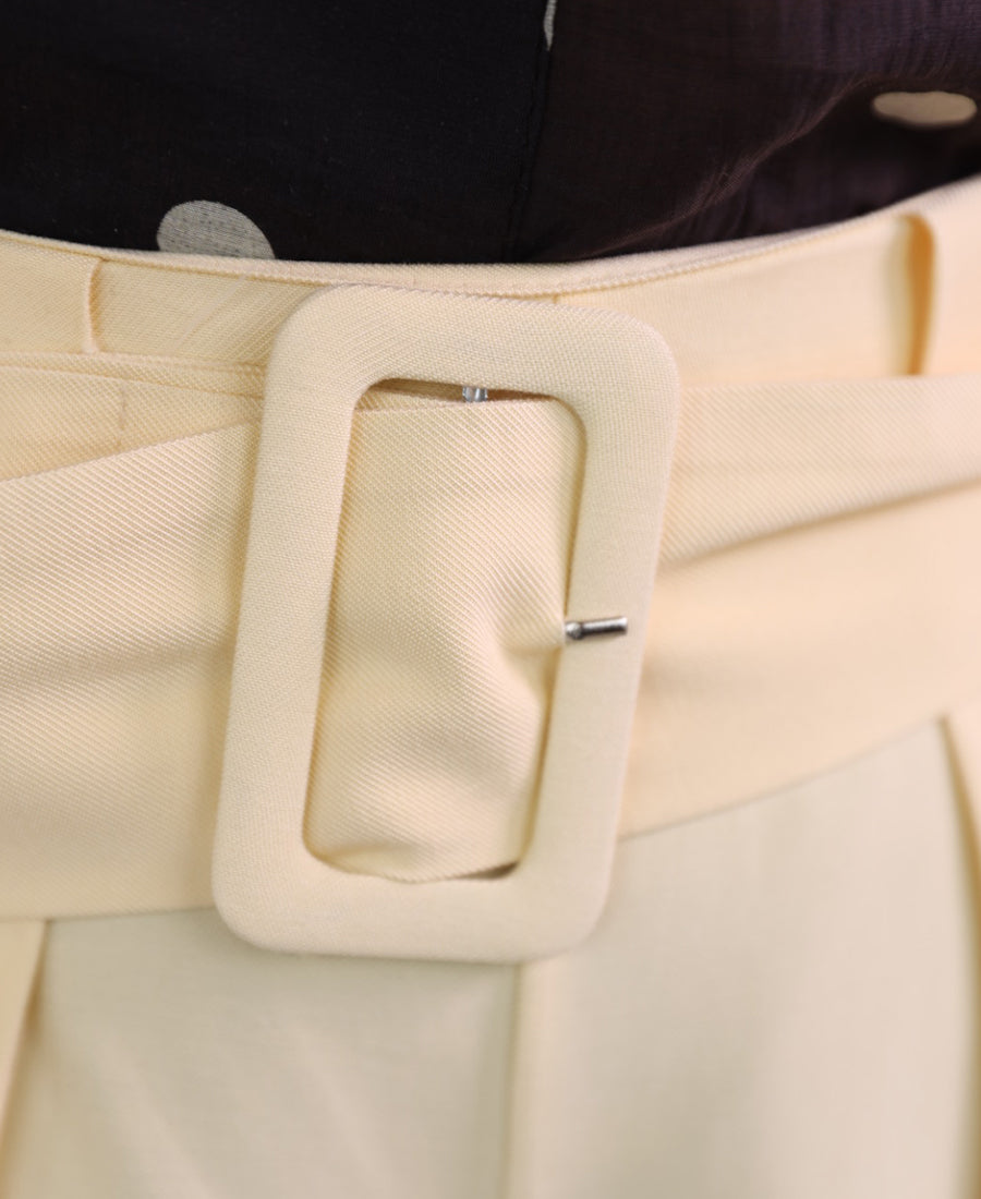 Palazzo trousers with belt