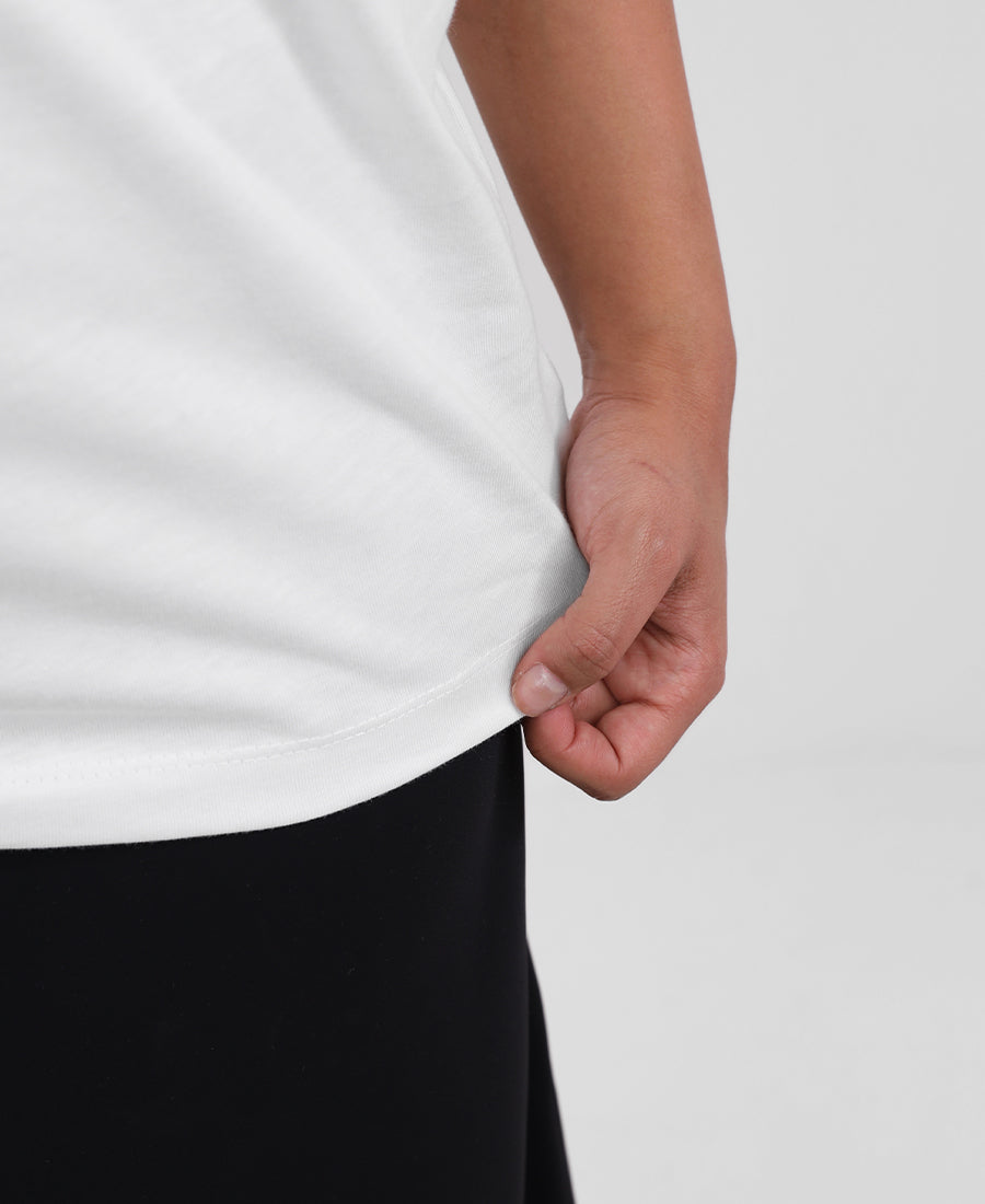 "BUONA CASA" oversized t-shirt with printed words on the front and back