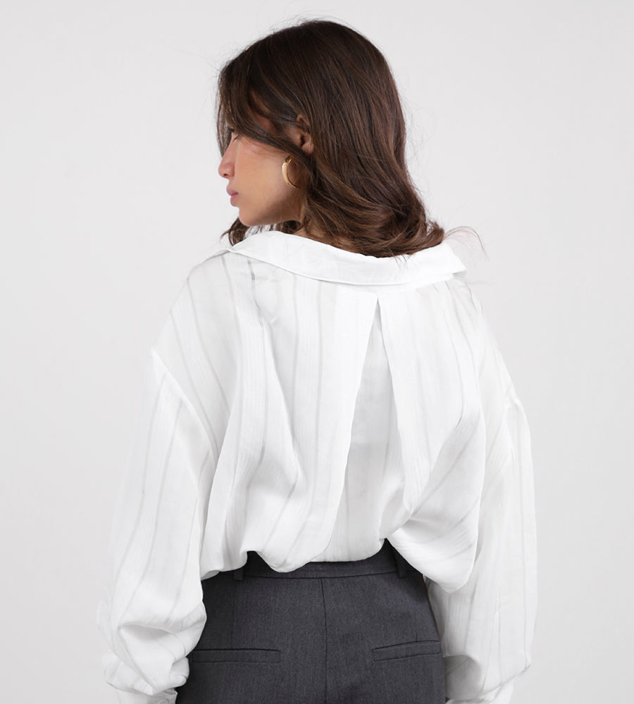 Striped shirt with pocket