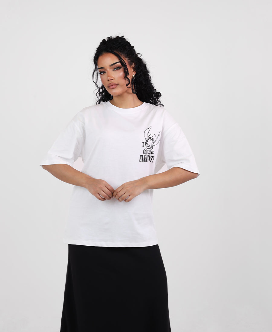 Oversized T-shirt with a DUMBO elephant design