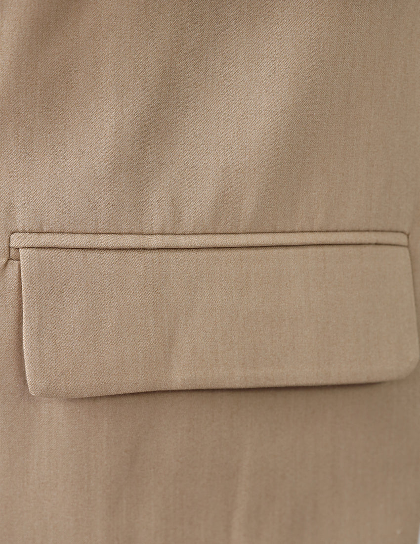 Beige oversized blazer with "WILD"