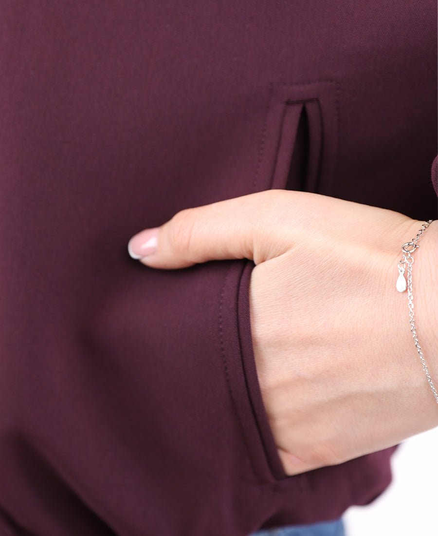 Bomber jacket with chest zip