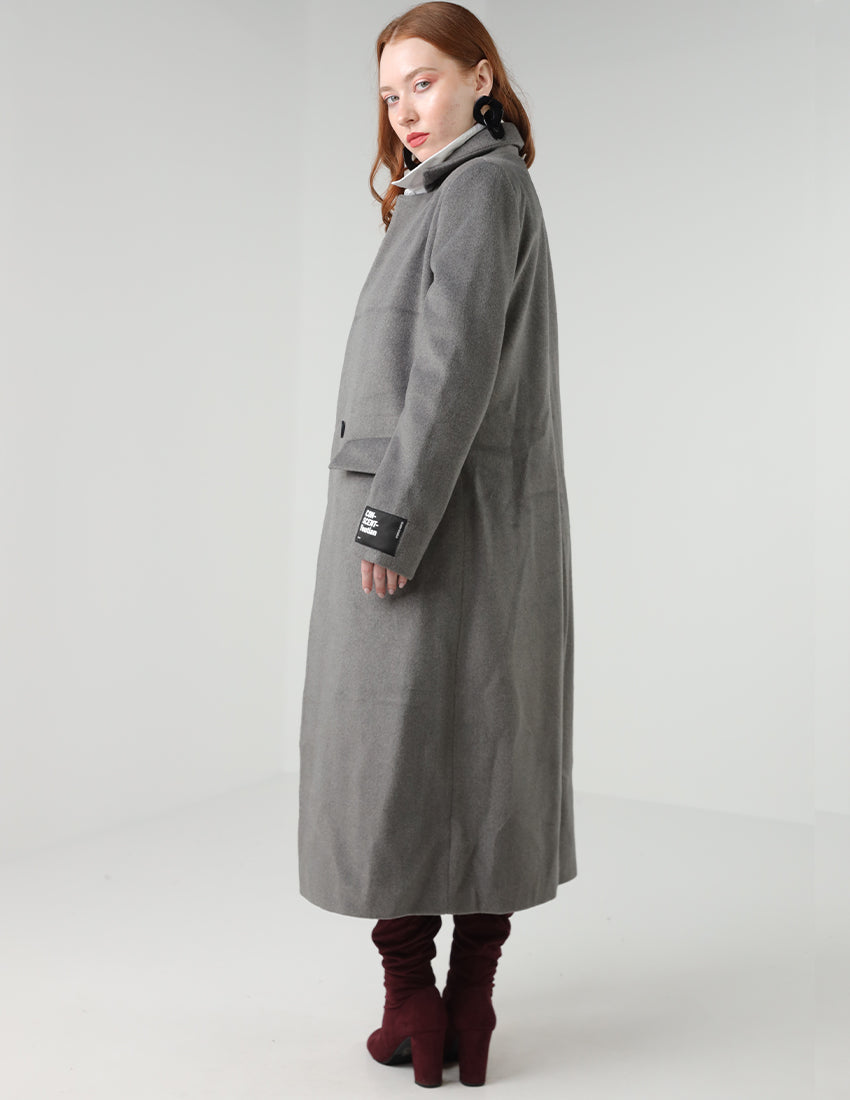 Long Coat in Grey and Black