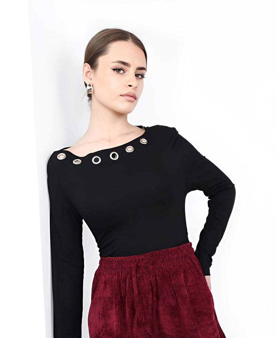 Fitted long sleeve Top