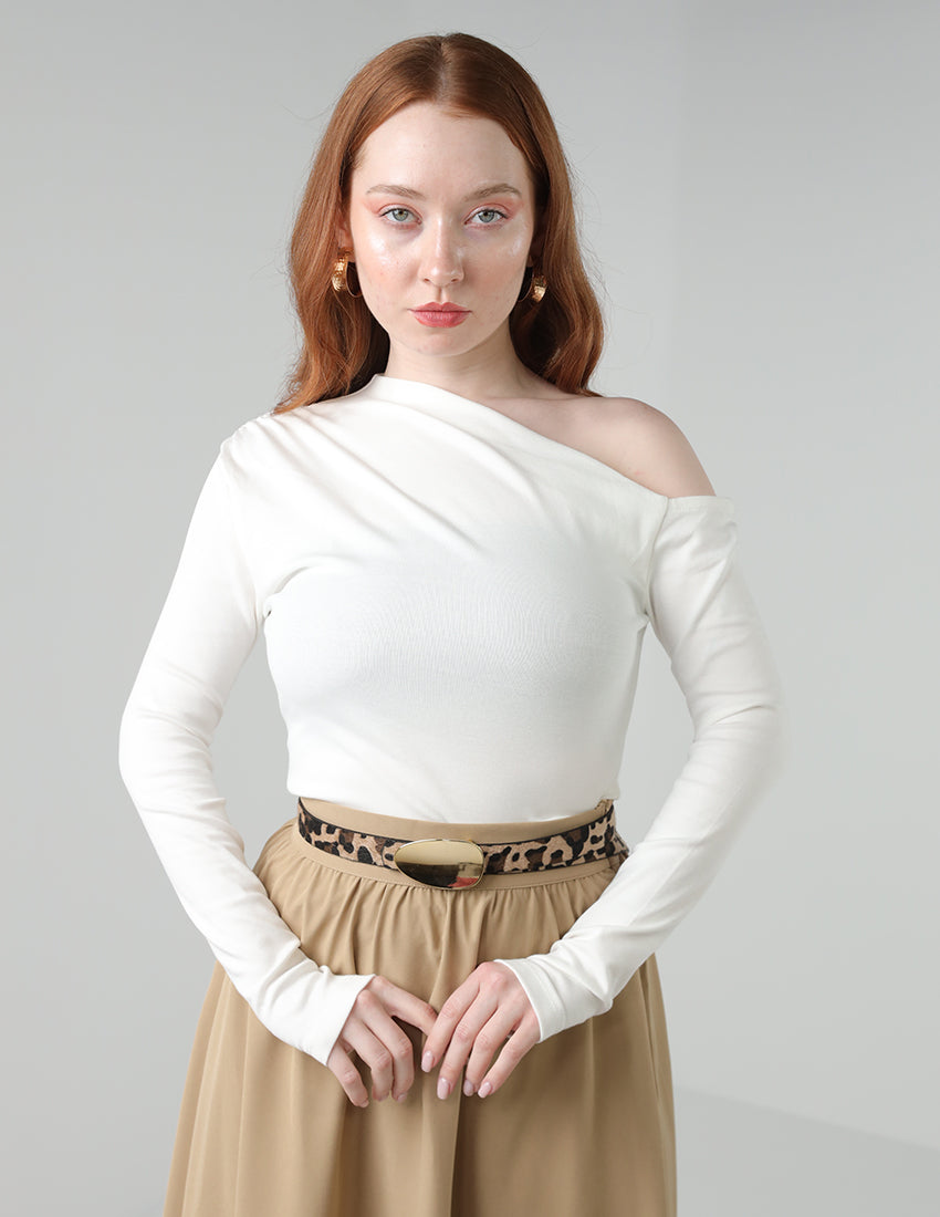 Off-Shoulder Long Sleeve Top