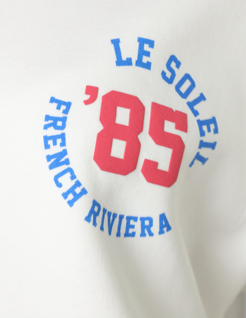 سترة بيضاء مطبوعة