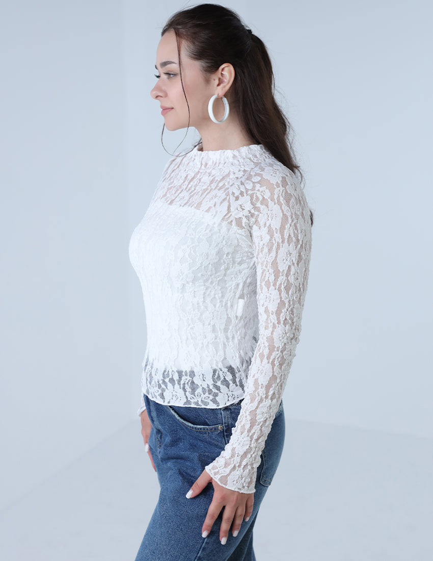 white long sleeves Top