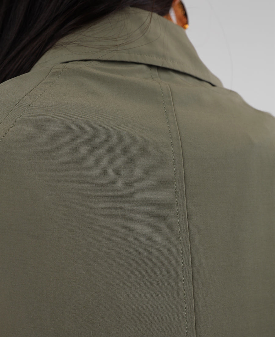 Short oversized trench coat