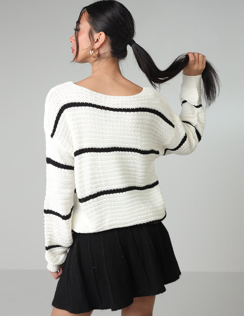 Striped Tricot Blouse