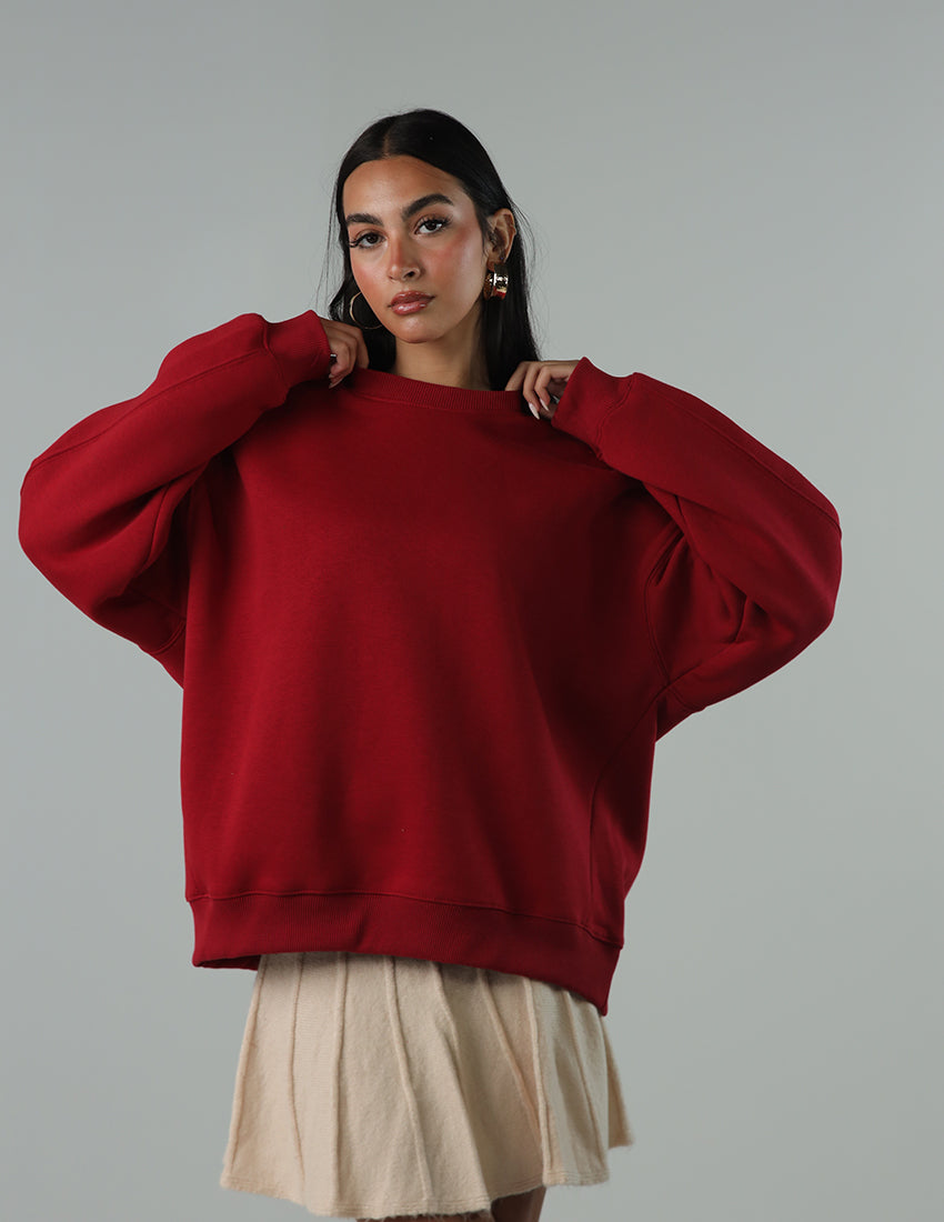 سترة قطنية بياقة دائرية