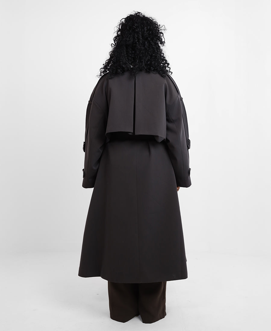 Oversize trenchcoat with belt