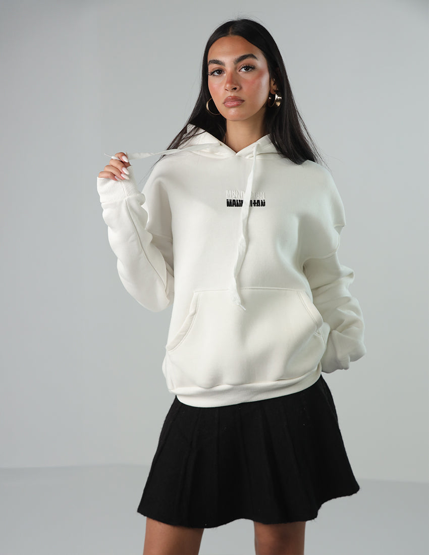 Printed Hoodie with Kangaroo Pockets and Drawstring