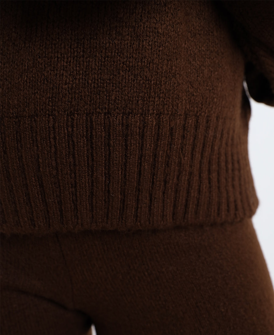 Mock-neck knit sweater