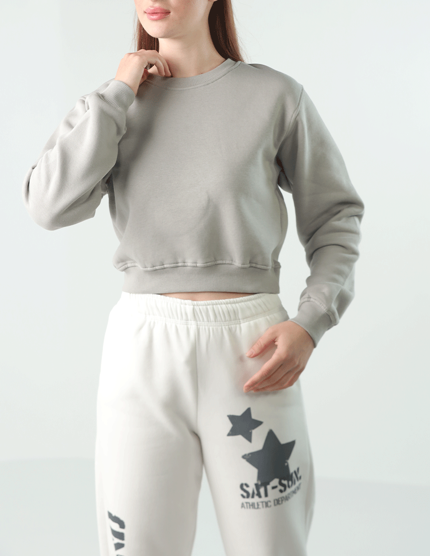 سويت شيرت قطني مقصوص