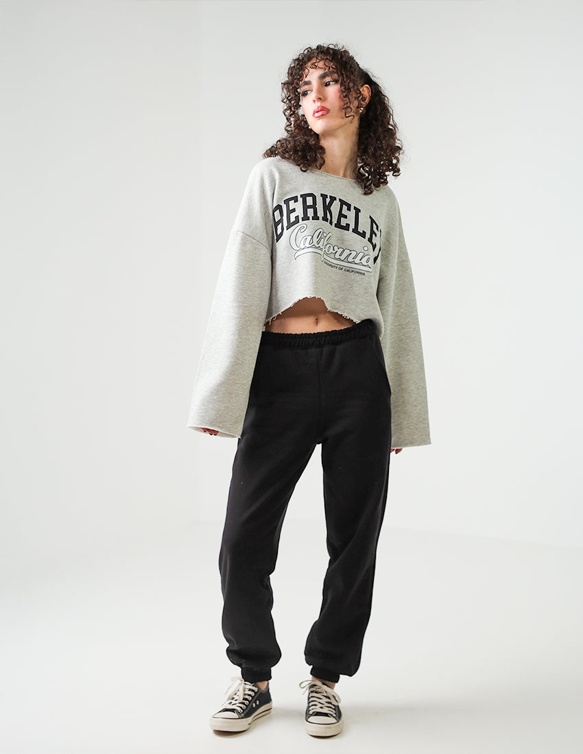 Cotton Sweatpants in Grey and Black