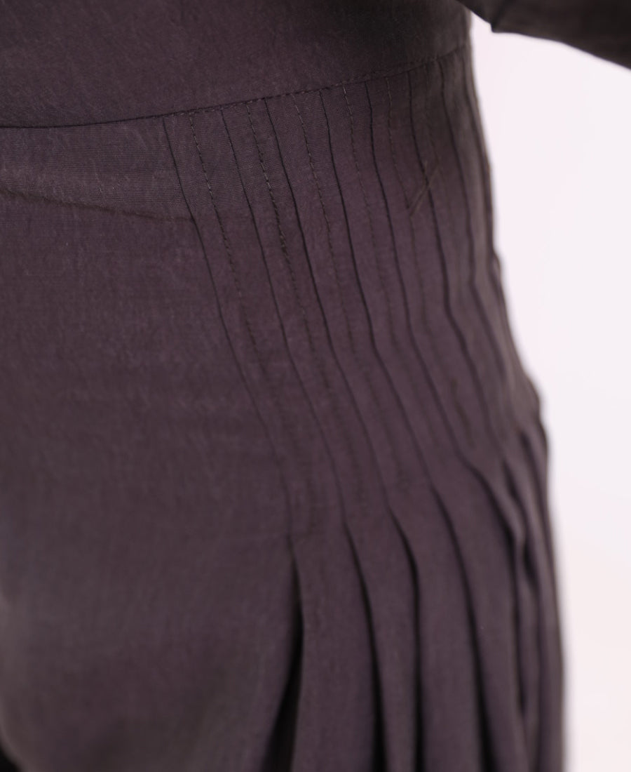Oversize shirt set with wide leg trousers, high waisted