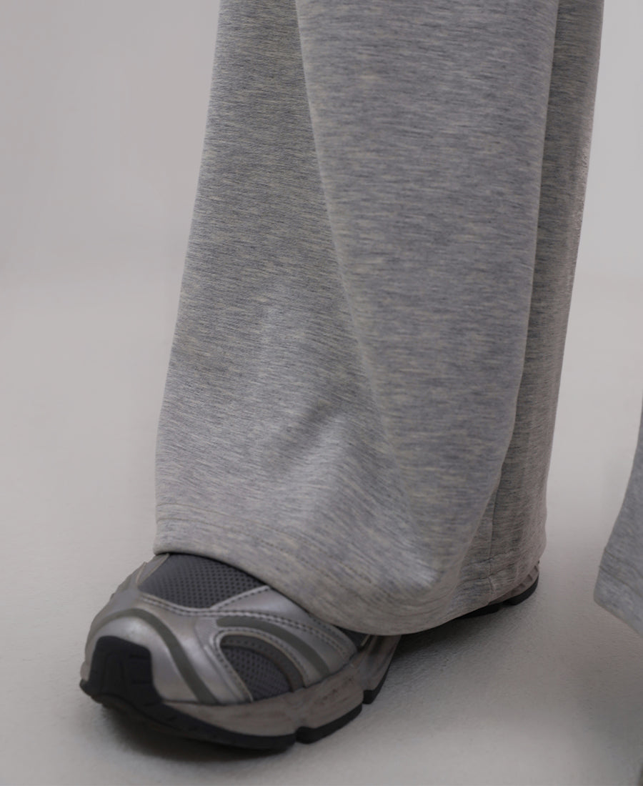 Mons grey cotton trousers with a tie waist