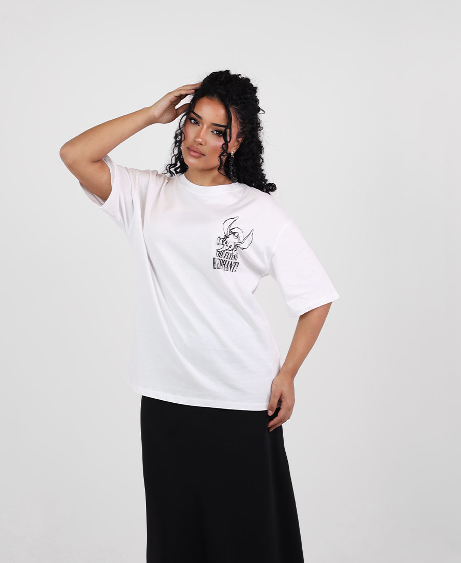 Oversized T-shirt with a DUMBO elephant design