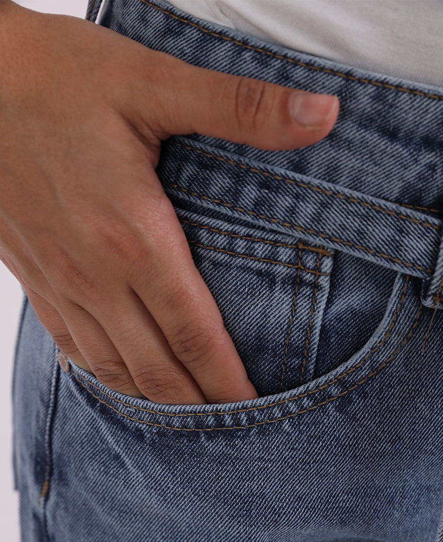 Wide leg jeans with a tie waist