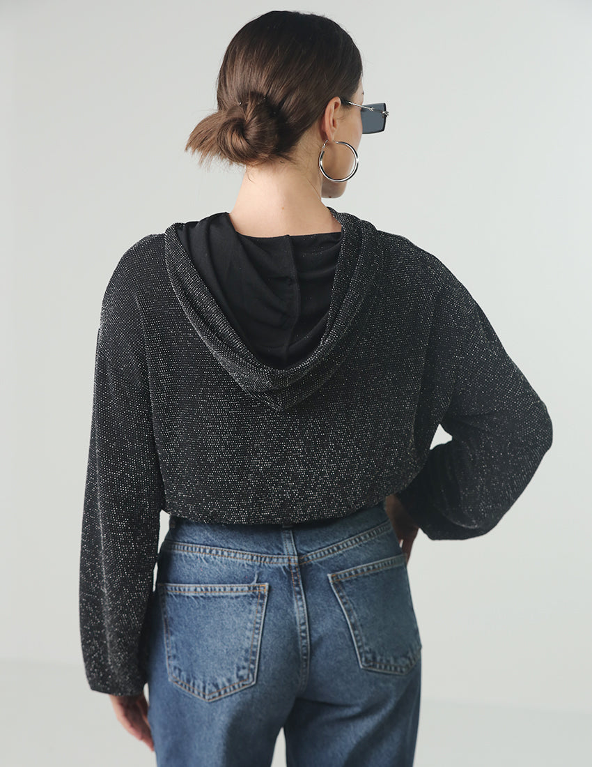 Black Sparkle Hoodie